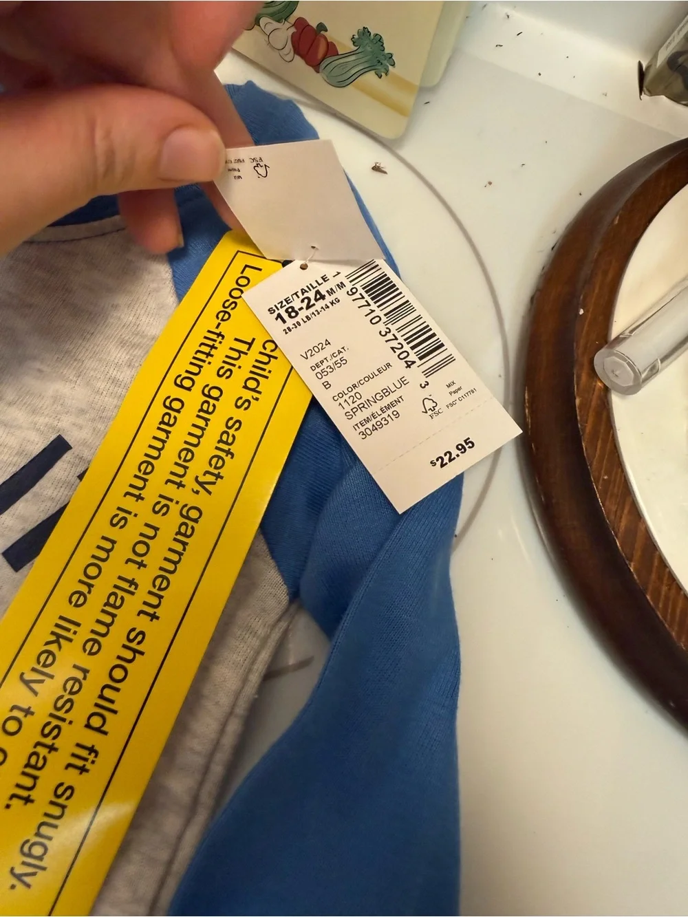 The Children's Place Blue and Gray Boys' Pajama Top